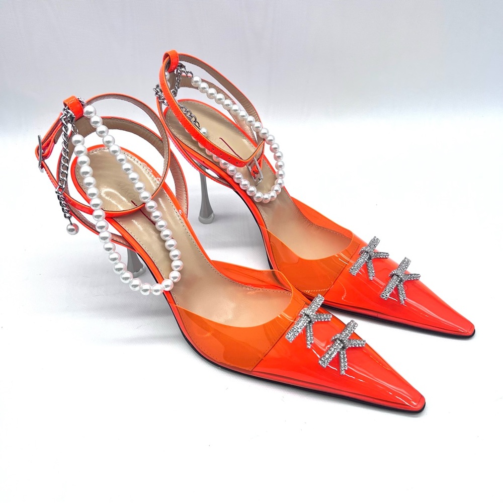 MACH & MACH
Matilda PVC Embellished High-Heel Pumps